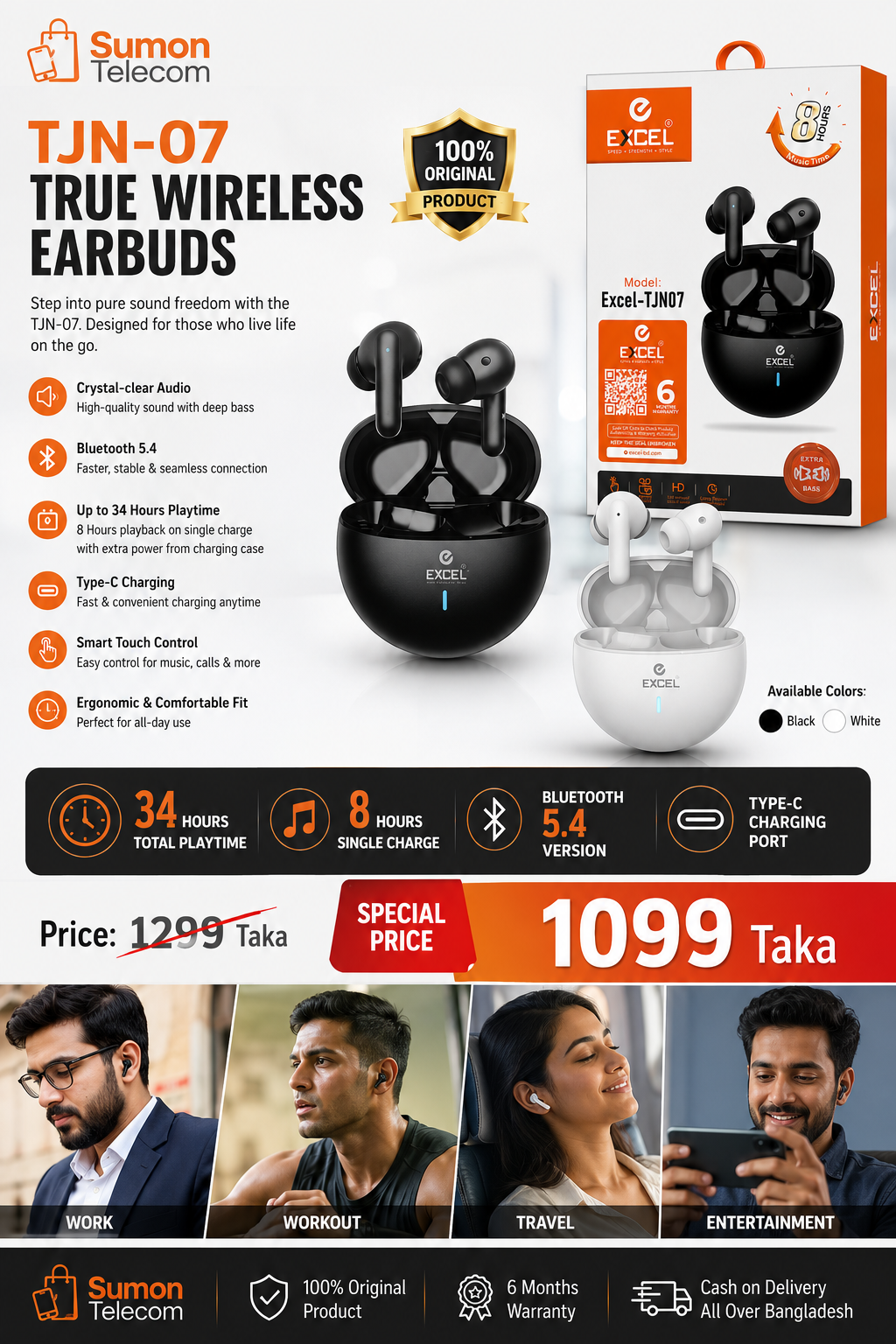 07 k TJN-07 True Wireless Earbuds - Image 1