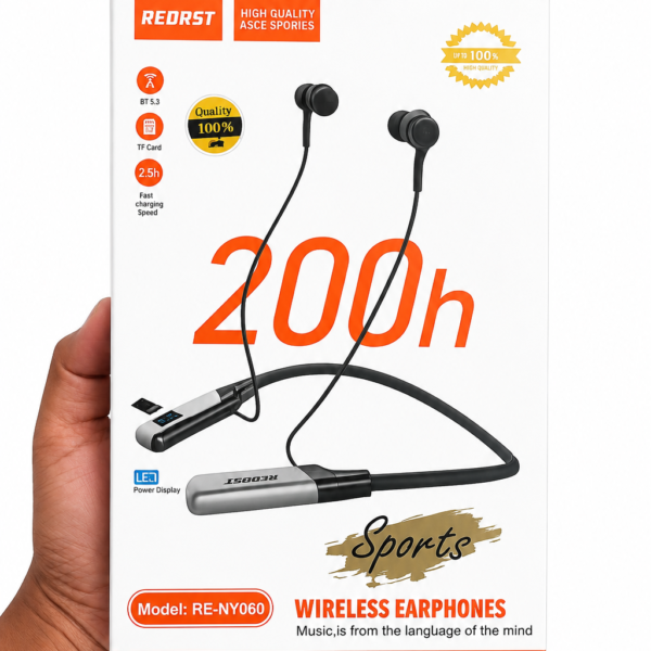 Regersi -NY060 Neckband – 200 Hours Backup| Memory Card Support (Orginal)