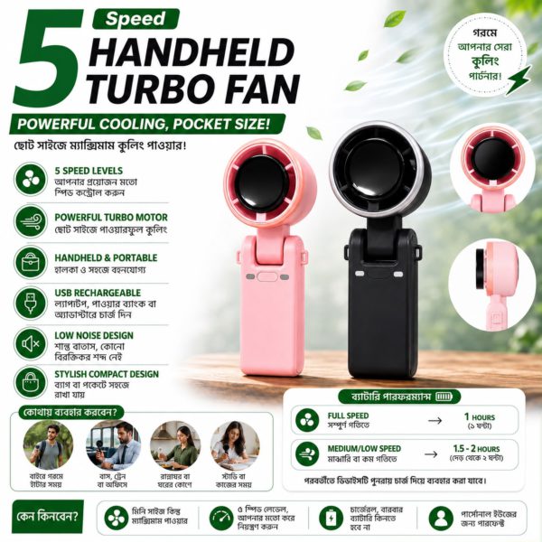 Handheld Portable Turbo Mini Fan