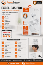 EXCEL E45 PRO Wireless Earbuds (Latest Bluetooth 5.4)